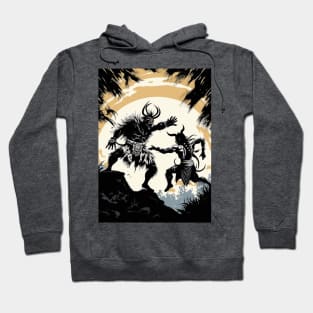 Shaman Dances with the Demon Dance of Fire and Power Hoodie